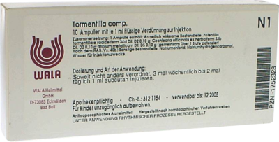 WALA Heilmittel GmbH TORMENTILLA COMP.Ampullen 10X1 ml 01752328