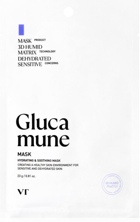 VT Cosmetics Glucamune Mask moisturising face sheet mask with soothing effect 1 pc