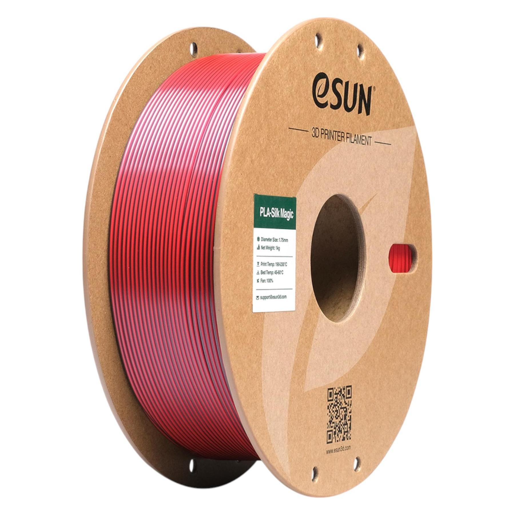 eSUN EPLA-SILK MAGIC 1,75mm BLACK RED 1kg (PLA, 1000 g, 1.75 mm) (EPLA-SILKMAGIC-P175BR1)