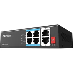 Milesight 4-Port PoE Switch, MS-S0204-EL (4 Ports), Netzwerk Switch, Schwarz