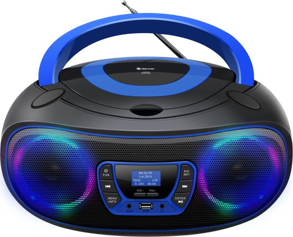Denver TDB-212BU CD Player DAB+, FM Radio (Blau) 111141900030
