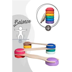 Stapelstein tiSsi Balance Board Set inkl. 6er Set Rainbow Classic inkl. Board