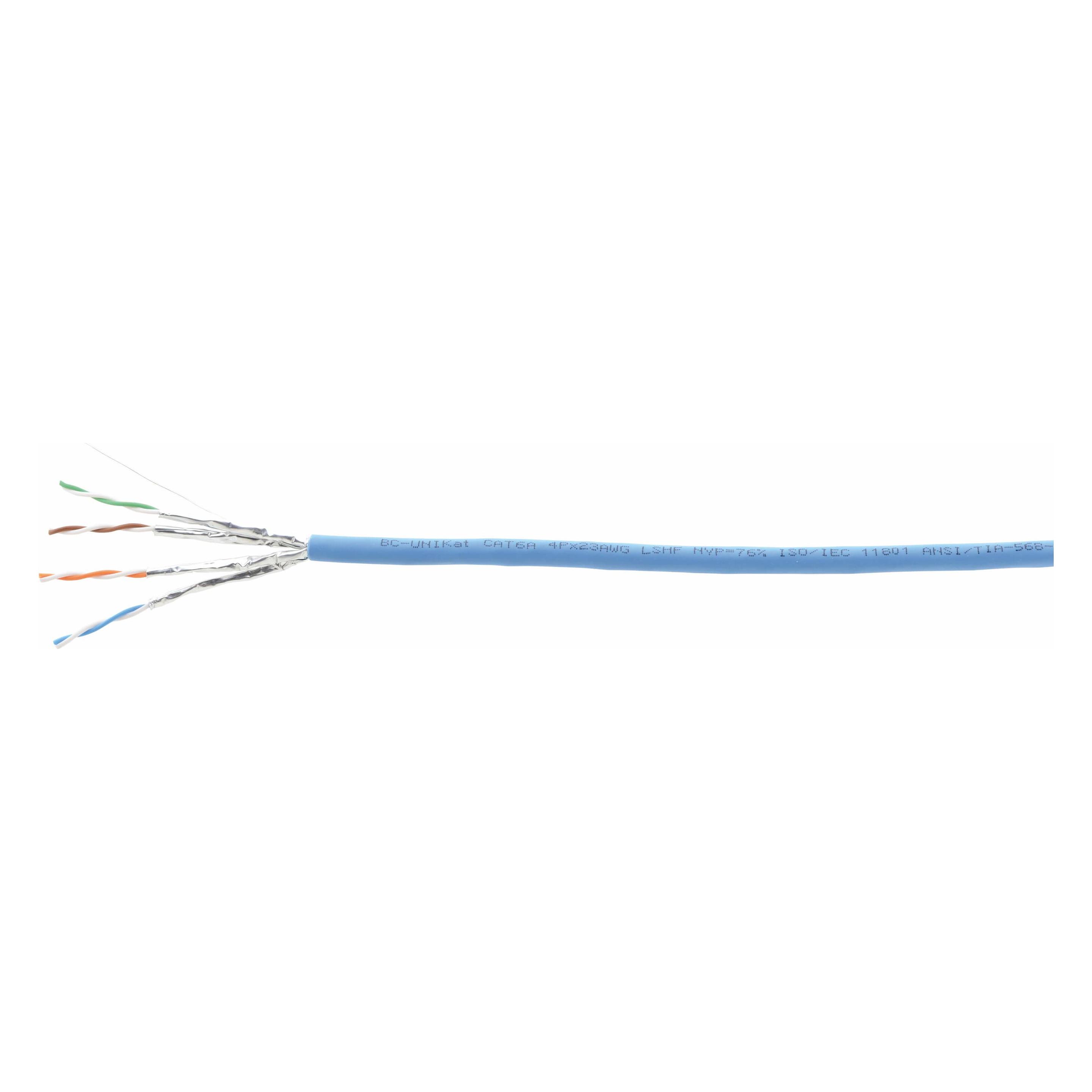 Kramer Electronics BC-UNIKAT/LSHF-100M, 100 m, Cat6a, U/FTP (STP), Blå (U/FTP, CAT6a, 100 m) (99-0461100)
