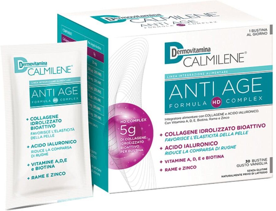 PASQUALI SpA Dermovitamina Calmilene Anti Age Formula HD Complex Gusto Vaniglia, 30 Bustine
