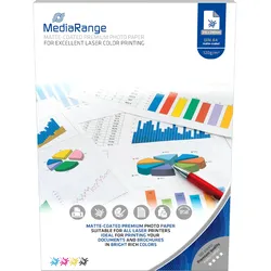 Professionelles A4 Fotopapier - Laserdrucker, 120g/m2, matt, 100 Stück - Lebendige Farben, langlebig, Dokumente, Broschüren, Urkunden & Fotos - DIN A4