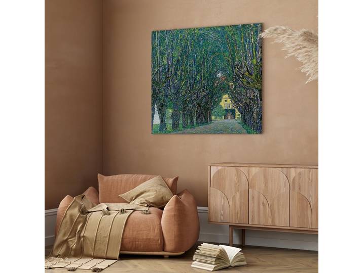 Leinwandbild Alley of Trees Filz Grün/Grün 40 x 40cm