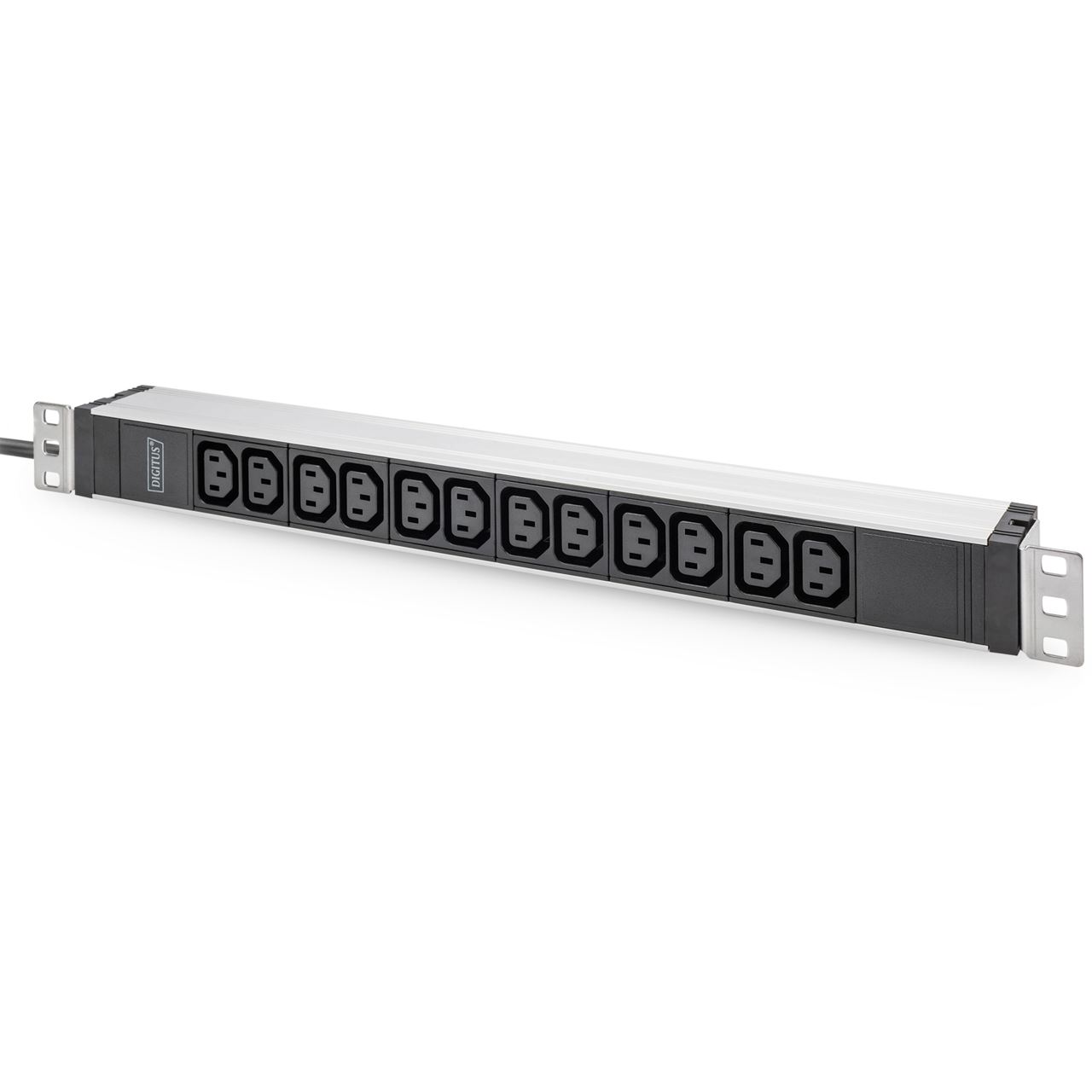 2.00m Digitus Strom 19" Steckdosenleiste C13 Grau 12 (DN-95426)