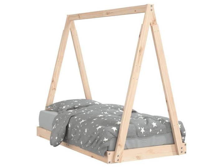 furnicato Kinderbett Kinderbettgestell Massivholz 149 x 74 x 121,5 cm (1-tlg), Tipi-Design Kinderbett mit bodennahem Gestell für kleine Kinder