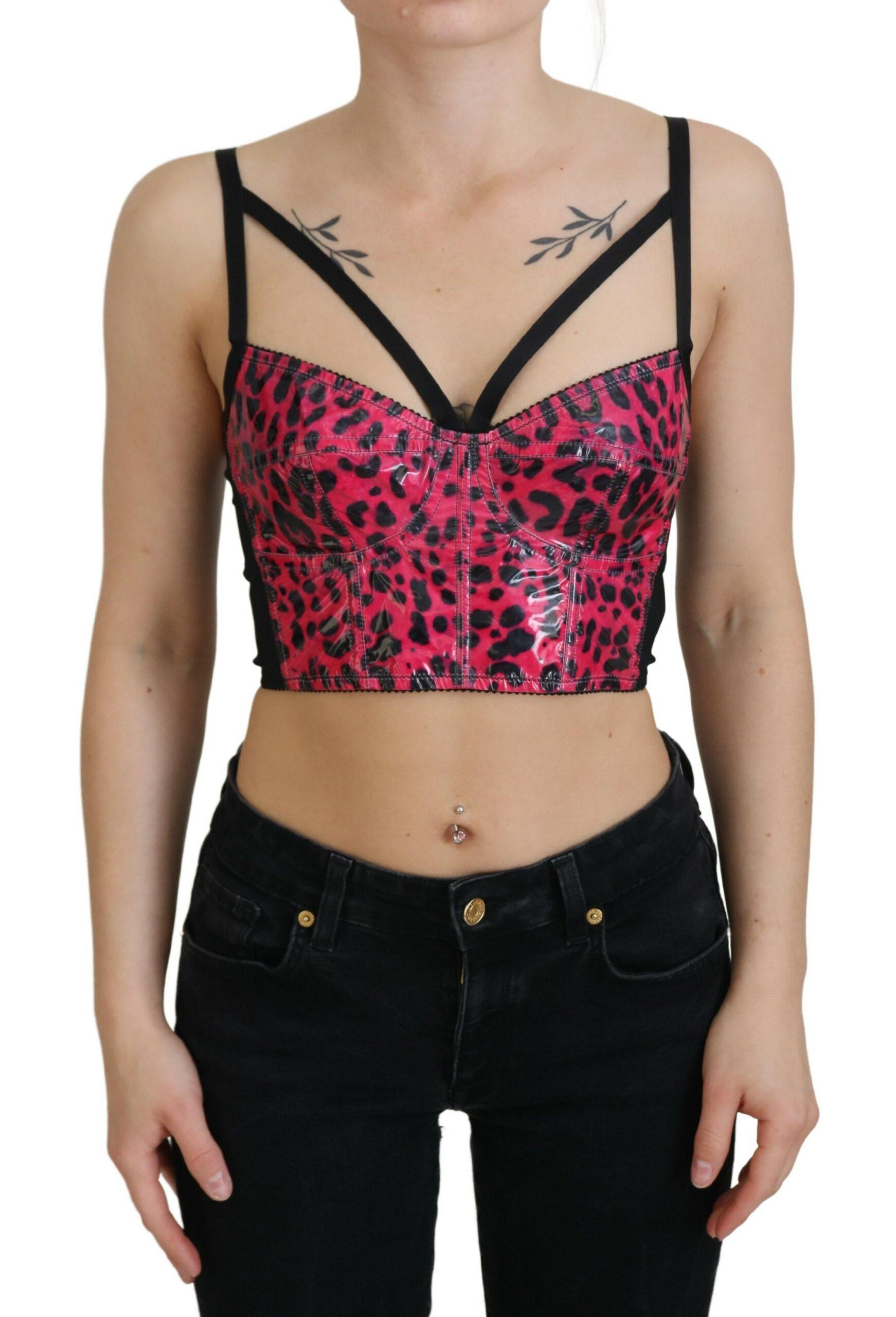 Leopardenmuster Korsett-Top Tsh83158