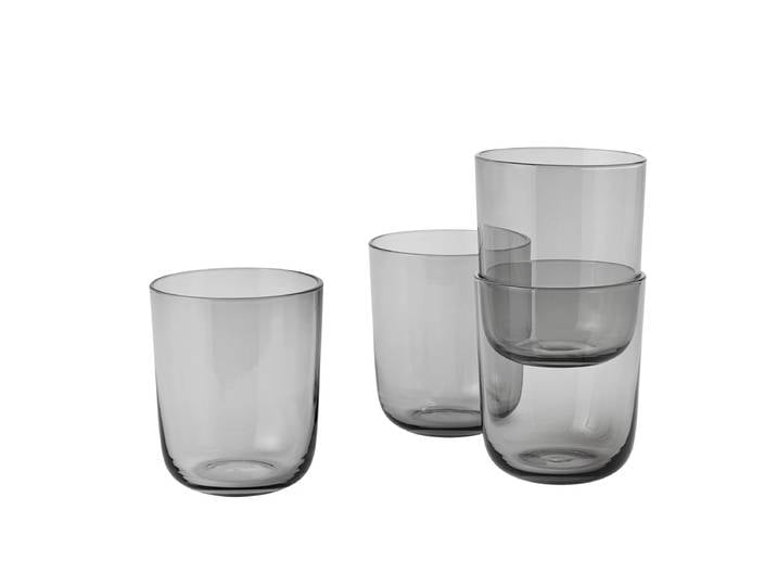 Muuto - Corky Trinkglas (4er-Set), tall, grau