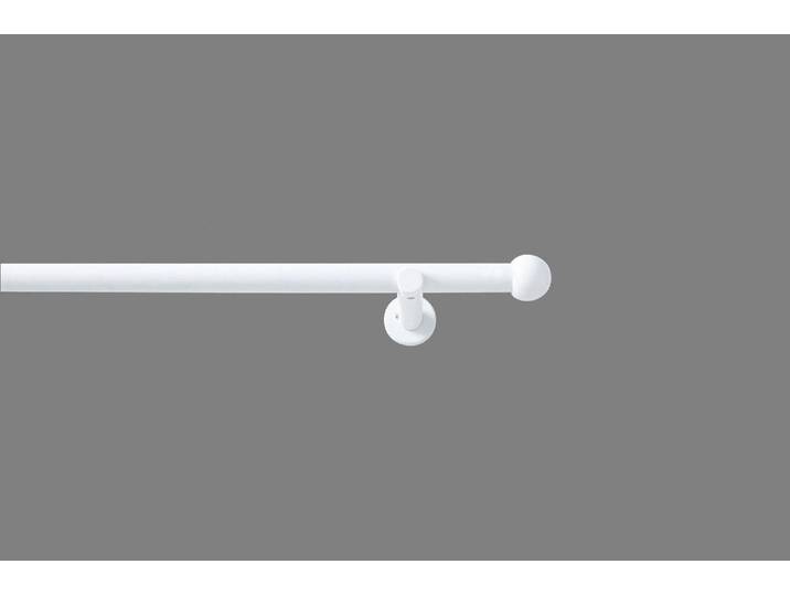 Vorhangstange GOOD LIFE Bola Gr. 1, weiss (weiß), L:120cm Ø:20mm, Metall, Gardinenstangen, Vorhangstange