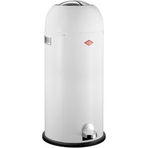 Wesco Mülleimer Kickmaster Maxi, weiß, aus Metall, 40 Liter