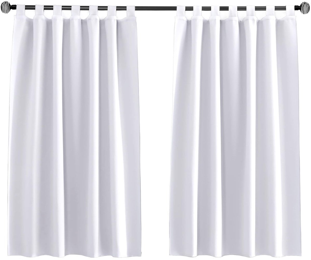 Verduisteringsgordijn voor de keuken met loops, Hoogte: 150 cm