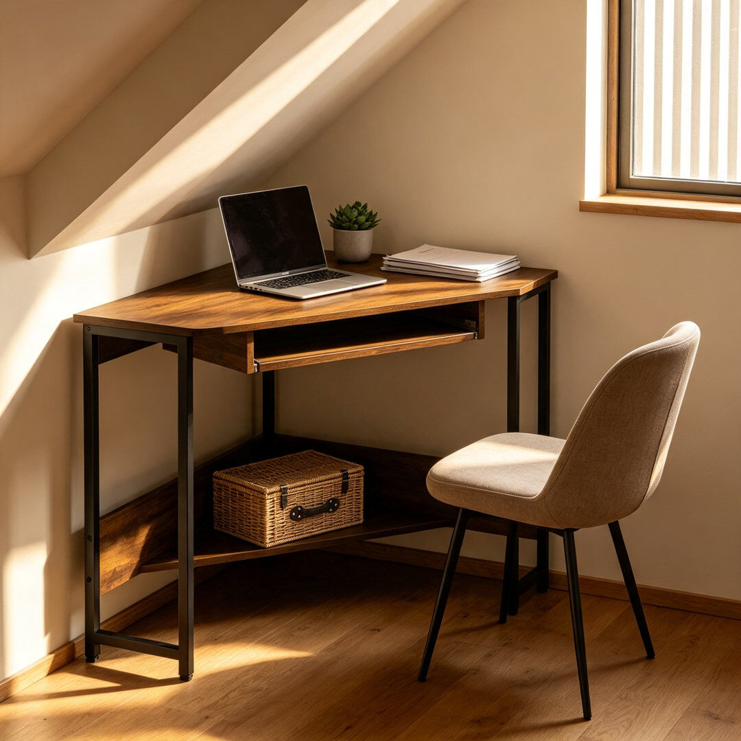 Brayden Studio Computer Desk Brown 76cm H X 102cm W X 65cm D