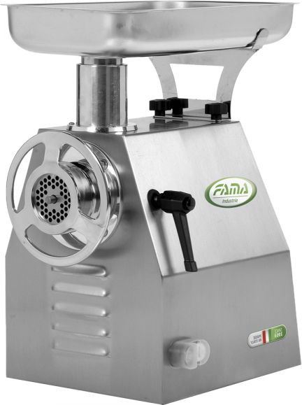 Fama Industrie Fama TI22R - Hachoir à viande électrique - Corps et groupe de hachage en acier inox - 400V
