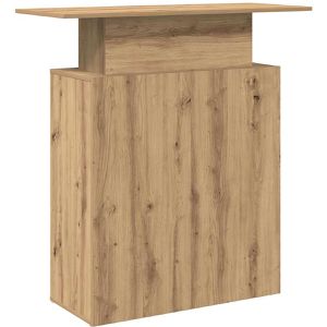 vidaXL Empfangstheke 859059, artisan eiche, gerade, Holz, (B/H/T) 100 x 104 x 40 cm, mit Regalfach