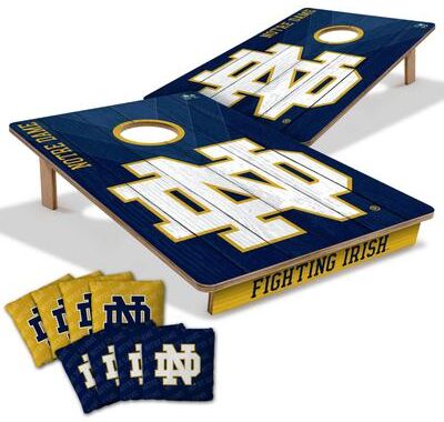 Skip's Garage Notre Dame Fighting Irish NCAA Tailgate Cornhole Board Set