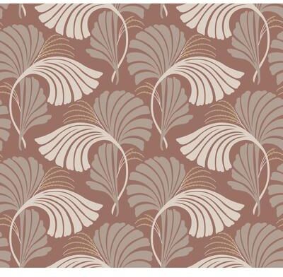 Candice Olson Dancing Leaves Tan Wallpaper