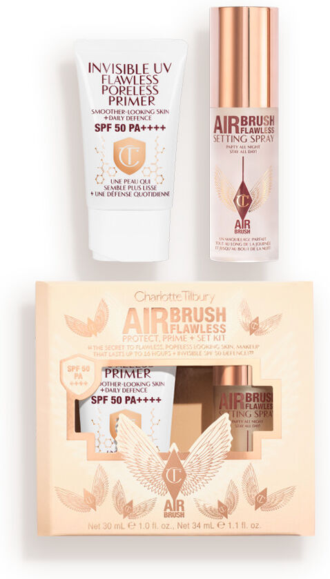 Airbrush Flawless Protect, Prime & Set Kit - Face Kit Charlotte Tilbury 4157 Airbrush Flawless Protect, Prime & Set Kit Size: