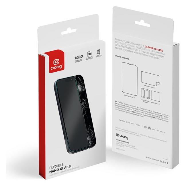 Crong Hybrid glass iPhone 15 Plus (1 Stk., Apple iPhone 15 Plus, Apple iPhone 16 Plus) (CRG-NANO-IP67)