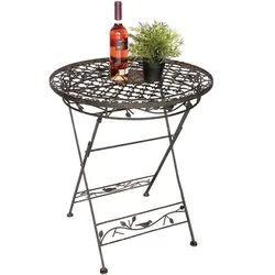 Denk DanDiBo Tisch Bistrotisch Antik Rund Gartentisch Metall 1850 Avis Eisentisch Balkontisch Vintage