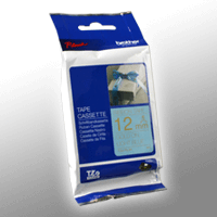Brother P-Touch Band TZe-RL34 gold auf textil hellblau 12mm / 4m