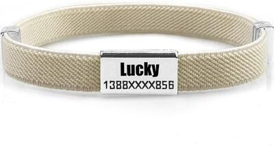Inspired Living Personalized Breakaway Cat Collar With Engraved ID Tag & GPS Tracker Holder khaki And Tag