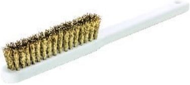 Feinbürste L.225mm 0,15mm Messingdraht gewellt 4-reihig LESSMANN (182162)