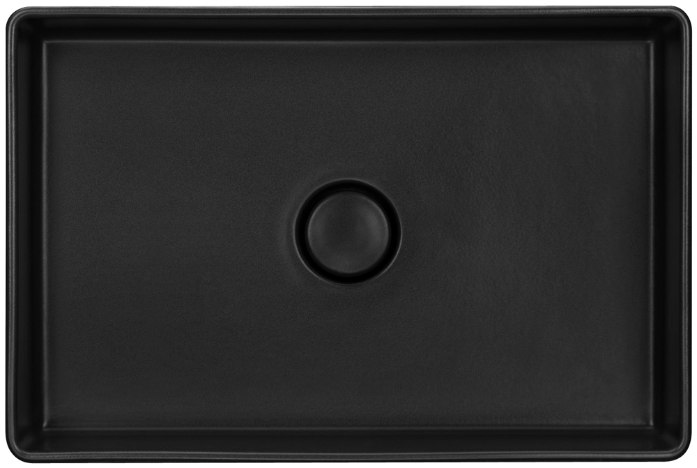 systemceram Aufsatzwaschbecken LAVARA 60 - NIGRA - mit keramischer Abdeckung / Spüle / Becken
