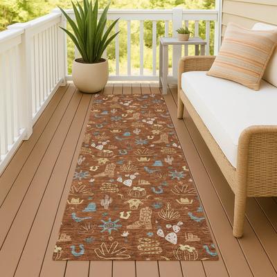 Addison Rugs Machine Washable Indoor/ Outdoor Cowboy Ranch Chantille Rug