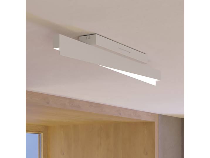Plafonnier LED 76 x 7 x 10cm Aluminium / acier laqué Polycarbonate LED Module LED
