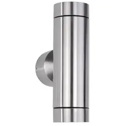 Brumberg HV-Wandleuchte, V4A, IP44, Direkt / Indirekt, 2 x GU10 max. 35W, Edelstahl BRUM-00317700