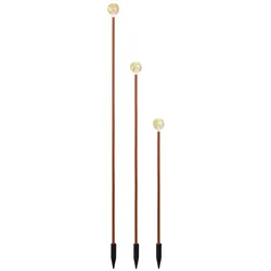 MARELIDA LED Solar Gartenstecker mit Luftblasenoptik Beetstecker Blumentopfdeko rostbraun