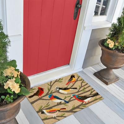 Liora Manne Lush Decor Frontporch Birds Indoor/Outdoor Rug