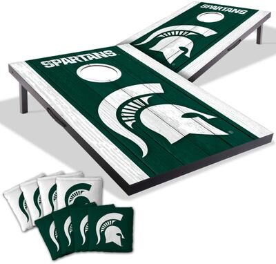 Skip's Garage Michigan State Spartans NCAA Compact 2x3 Tailgate Cornhole Board Set