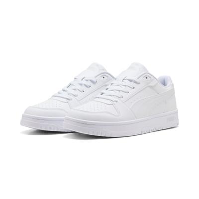 Sneaker PUMA "REBOUND SLAM LO", Herren, Gr. 40, Textil, weiß (puma weiß, glacial gray), Synthetik, kariert, Schuhe Sneaker