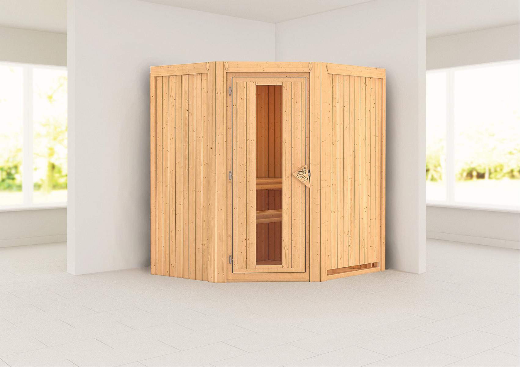 KARIBUHOLZT Sauna Taurin Eck, o. Zub. m.einer Isoliertür 09238890