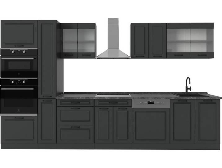 Cuisine complète Vicco R-Line Anthracite maison de campagne/anthracite 350cm \, PT Anthracite\, Model 53357