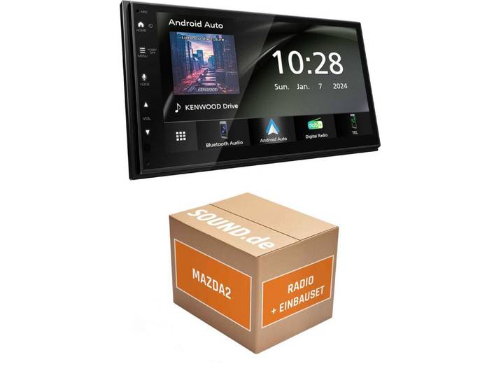 JUST SOUND best choice for caraudio Autoradio Einbauset Kenwood DMX5023DABS Mazda2 DE Autoradio (Freisprecheinrichtung)