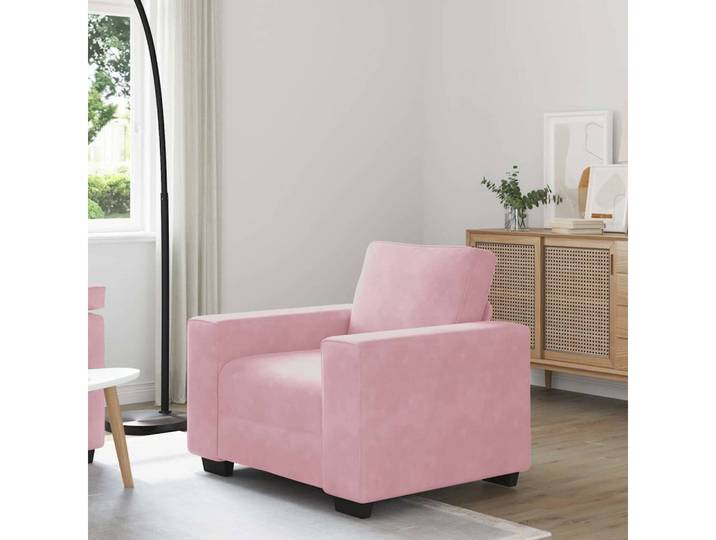 vidaXL Sofa vidaXL Sessel Rosa 100x77x82 cm Samt