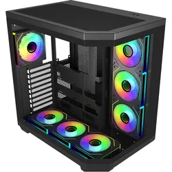 Fortron FSP U580-BA/Big Tower/Transpar./Černá (ATX, mATX, Mini-ITX), PC Gehäuse, Schwarz