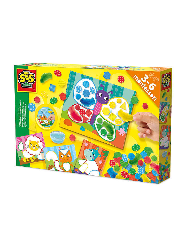 SES Bastelset "Montessori Farben und Materialien sortieren" - ab 3 Jahren - onesize