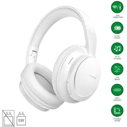 4smarts Over-Ear Wireless Kopfhörer SkyBuds Wave, weiß