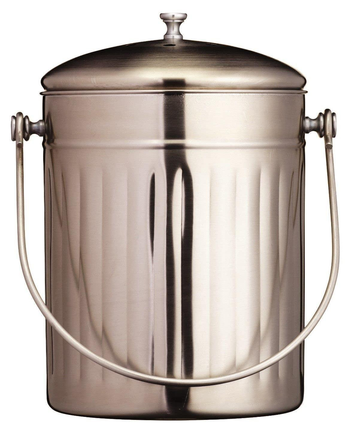 KitchenCraft kleine compostbak voor in de keuken, 5 liter