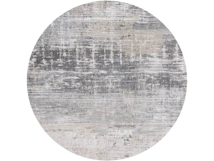 Teppich Streaks grau Einfarbig Polyester 140 x 140 cm