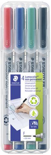 Staedtler Folienstift Lumocolor 316 WP4 Rot, Blau, Grün, Schwarz