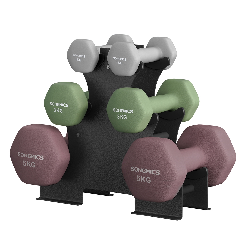 SONGMICS Kurzhantel Set mit Hantelständer SYL618MZ02