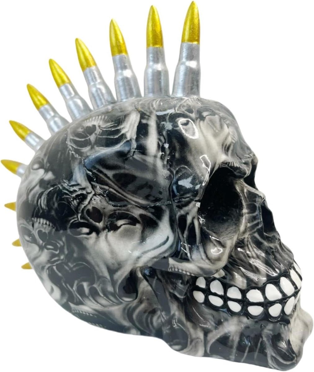 Gothic Horror Schedel Beeldje voor Halloween Decoratie - 16,7 cm