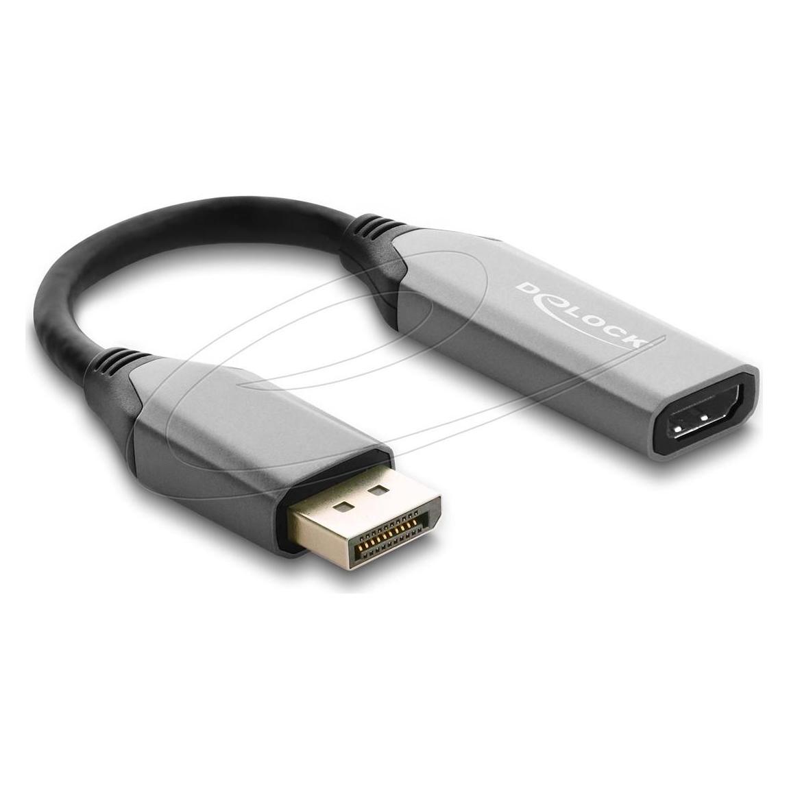 Delock Aktiver DisplayPort 1.4 zu HDMI Adapter 8K mit HDR Fu (DisplayPort, HDMI) (64366)