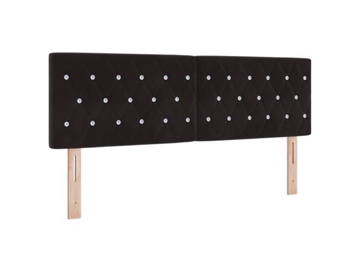 Makastle Kopfteil Schwarz Samt 144 x 88 cm Höhenverstellbar 78/88 cm
